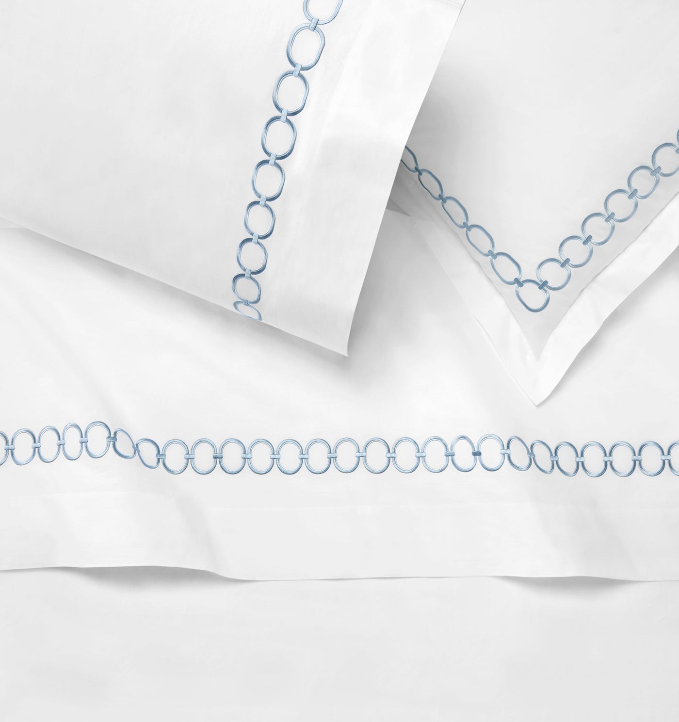 Sferra Catena | Flat Sheet White/Sea