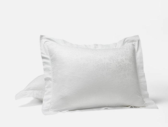 Photo of the Heirloom Sateen Jacquard | Pillow Sham ensemble.