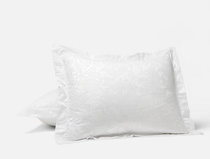 Photo of the Heritage Percale Jacquard | Pillow Sham ensemble.