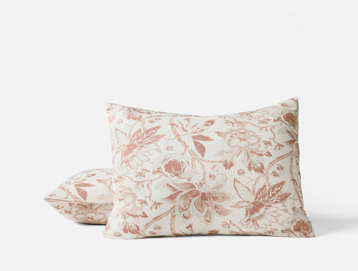 Photo of the Sea Bloom Print | Pillow Sham ensemble.