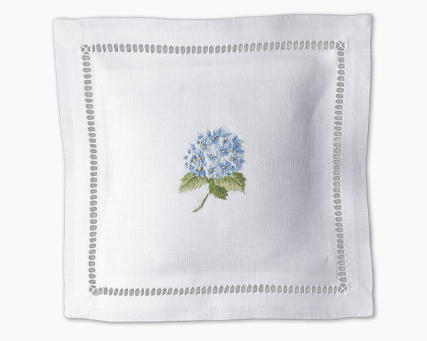 Photo of the Hydrangea Blue Sachet ensemble.