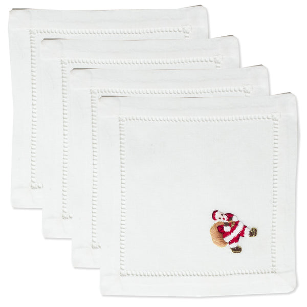 Photo of the Santa Cocktail Napkins ensemble.