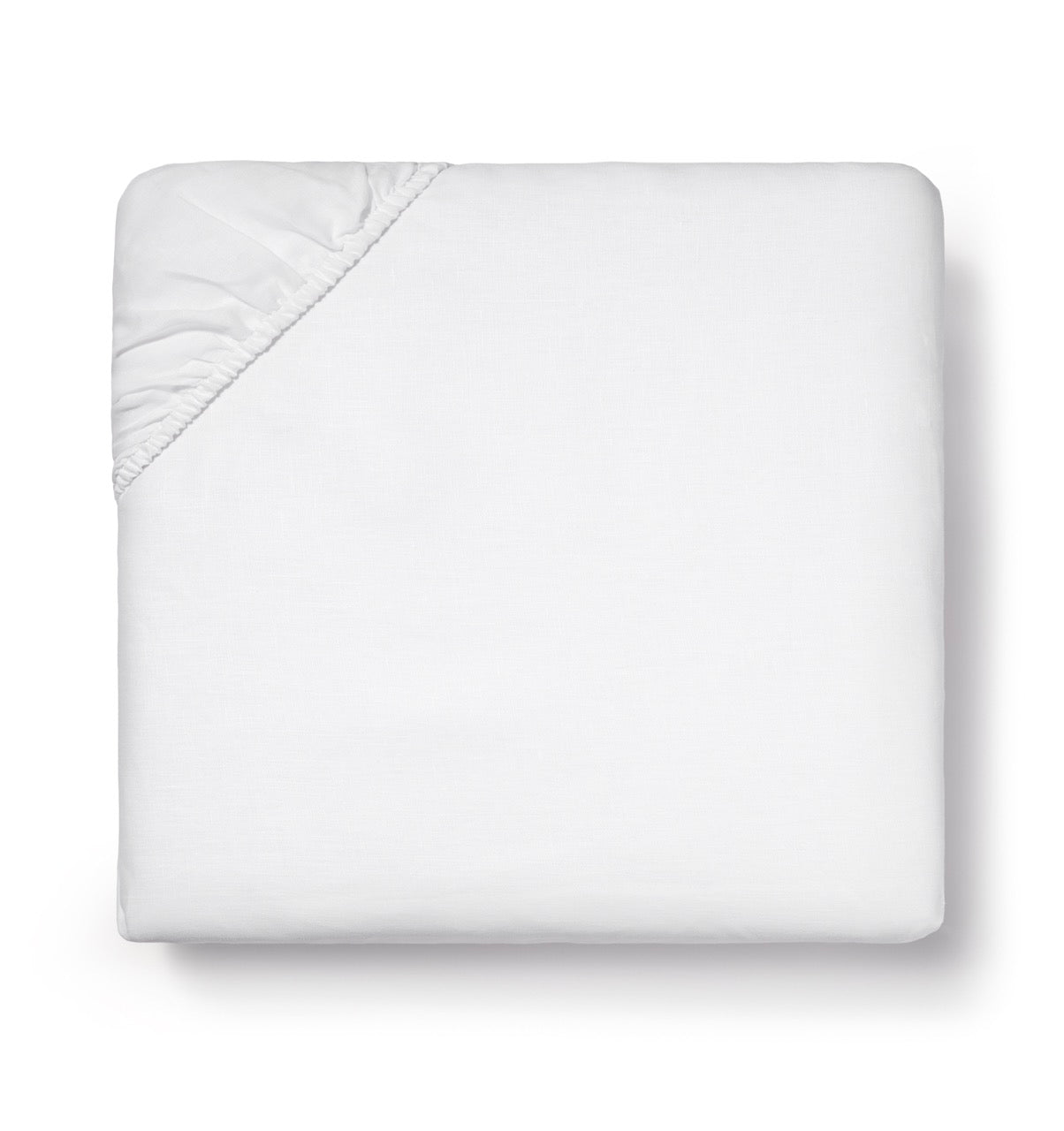 Image of Sferra Classico fitted sheet in color sheet in color White.