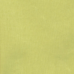 Close-up of citron linen-cotton weave texture showing fine crosshatch grain.