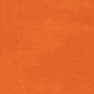 Close-up of tangerine linen weave texture on Sferra Festival cocktail napkin.