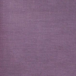 Close-up of amethyst linen weave texture showing natural slub variation.