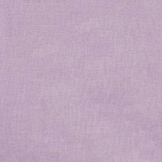 Close-up of Sferra Festival linen-cotton fabric in soft lilac weave.