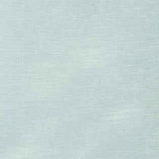 Close-up of pale aqua linen-blend fabric texture with subtle weave detail.