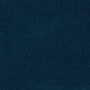 Close-up of deep navy linen weave texture.