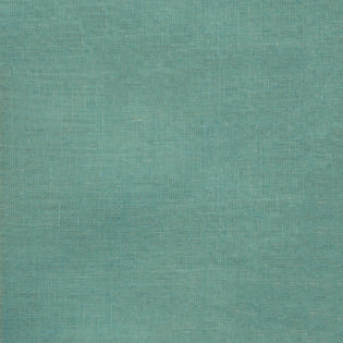 Close-up of teal linen weave texture on Sferra Festival cocktail napkin.