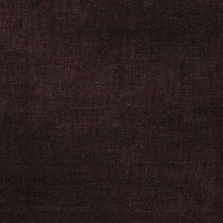 Close-up of Sferra Festival tablecloth fabric in deep plum linen weave.
