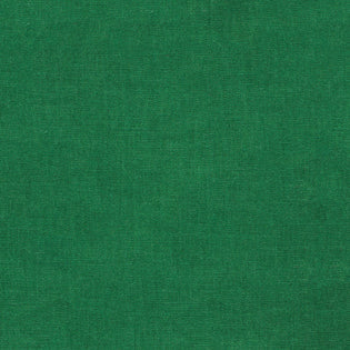 Close-up of emerald green linen weave texture on Sferra Festival cocktail napkin.