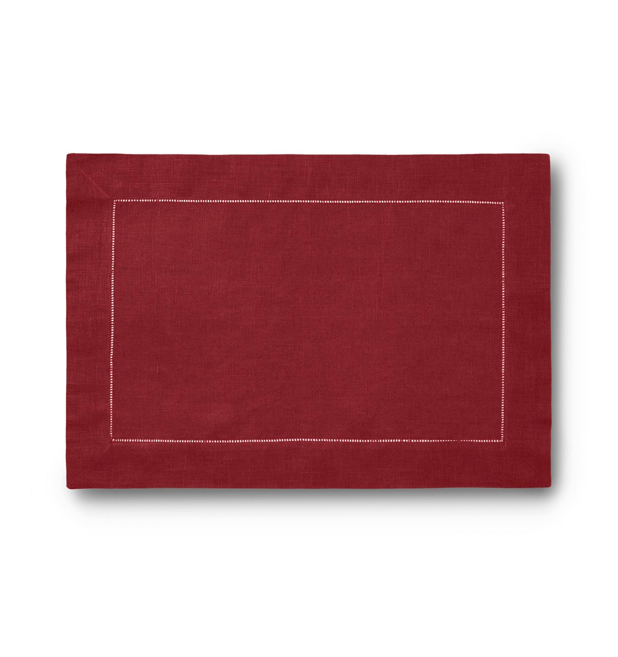 Image of Sferra Festival placemat in color CINNABAR.