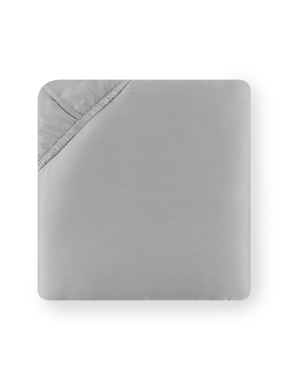 Image of Sferra Giotto fitted sheet in color sheet in color grey.