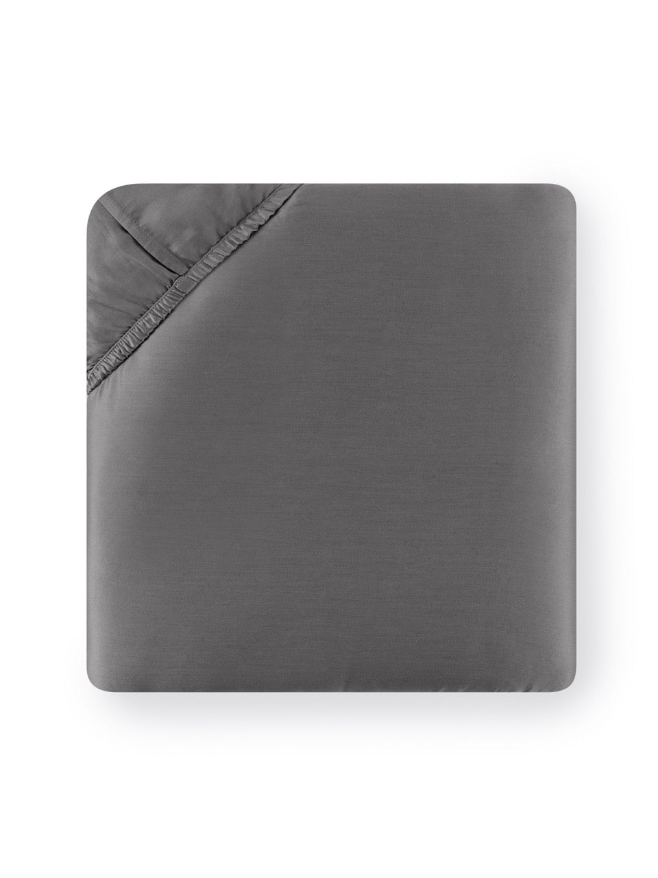 Image of Sferra Giotto fitted sheet in color sheet in color Titanium.