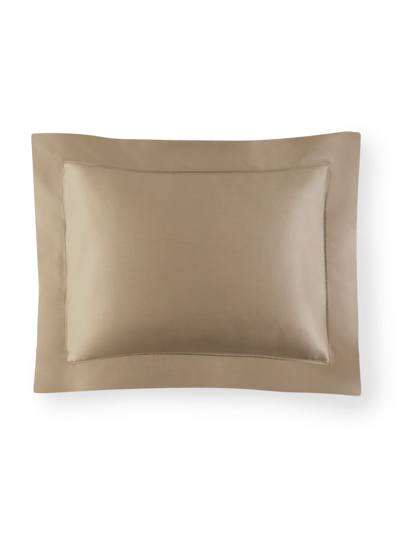 Image of Sferra Giotto standard sham in color Dark Khaki.