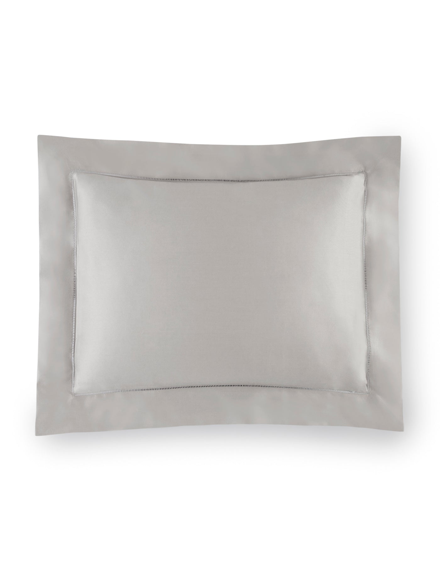 Image of Sferra Giotto standard sham in color grey.