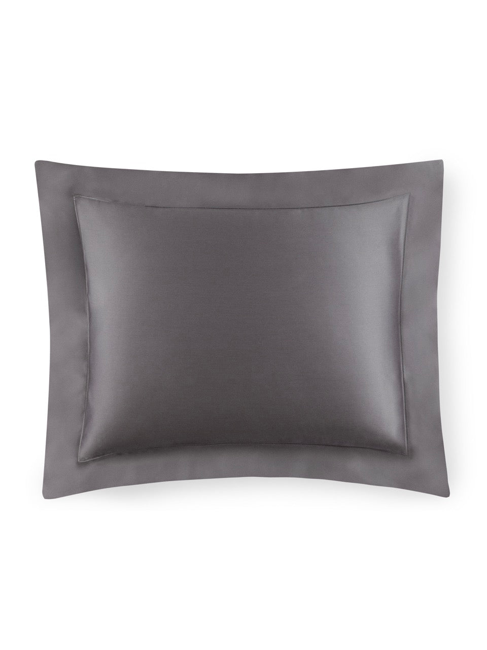 Image of Sferra Giotto standard sham in color Titanium.