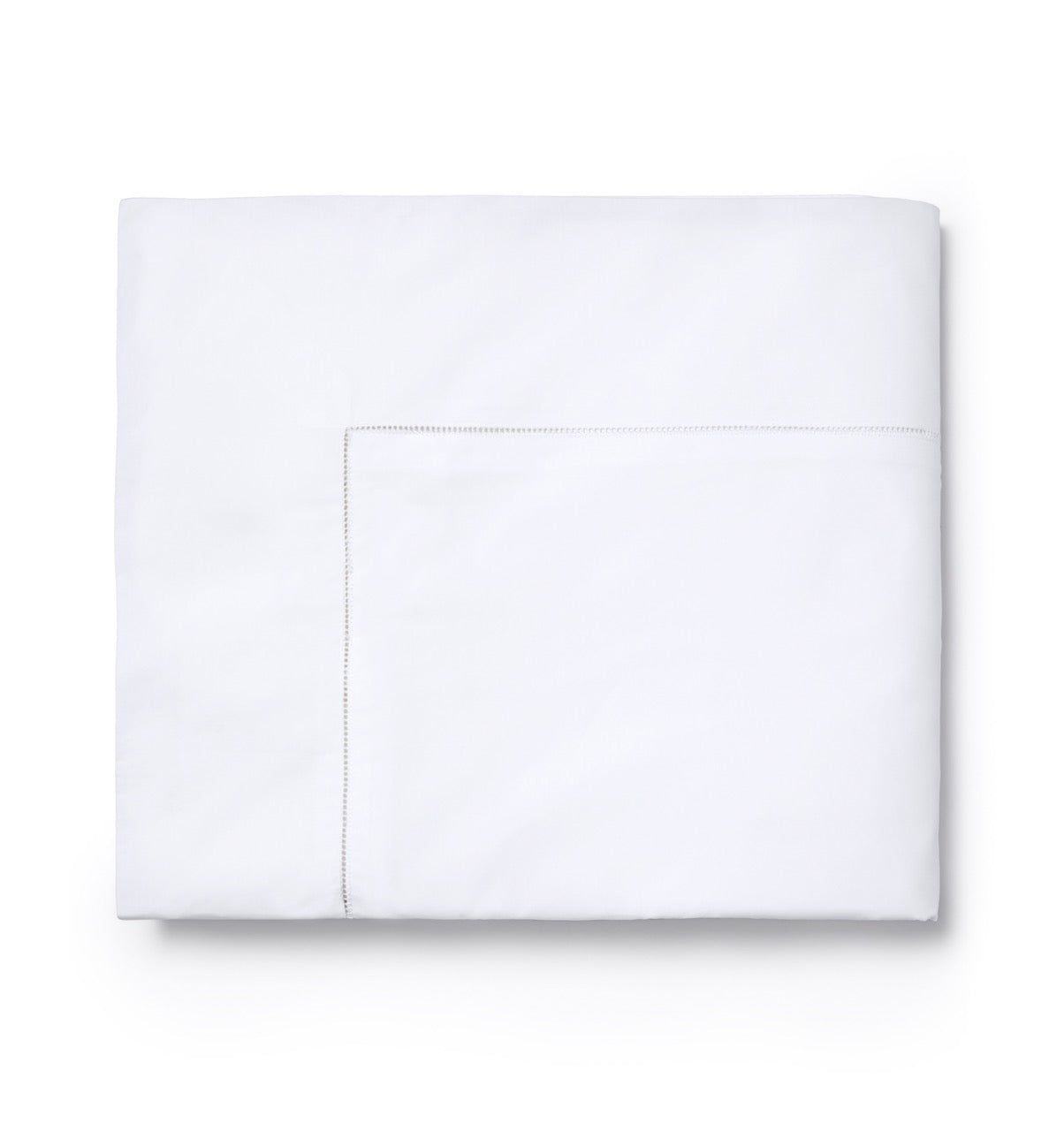 Image of Sferra Giza45 Percale duvet cover in color White.