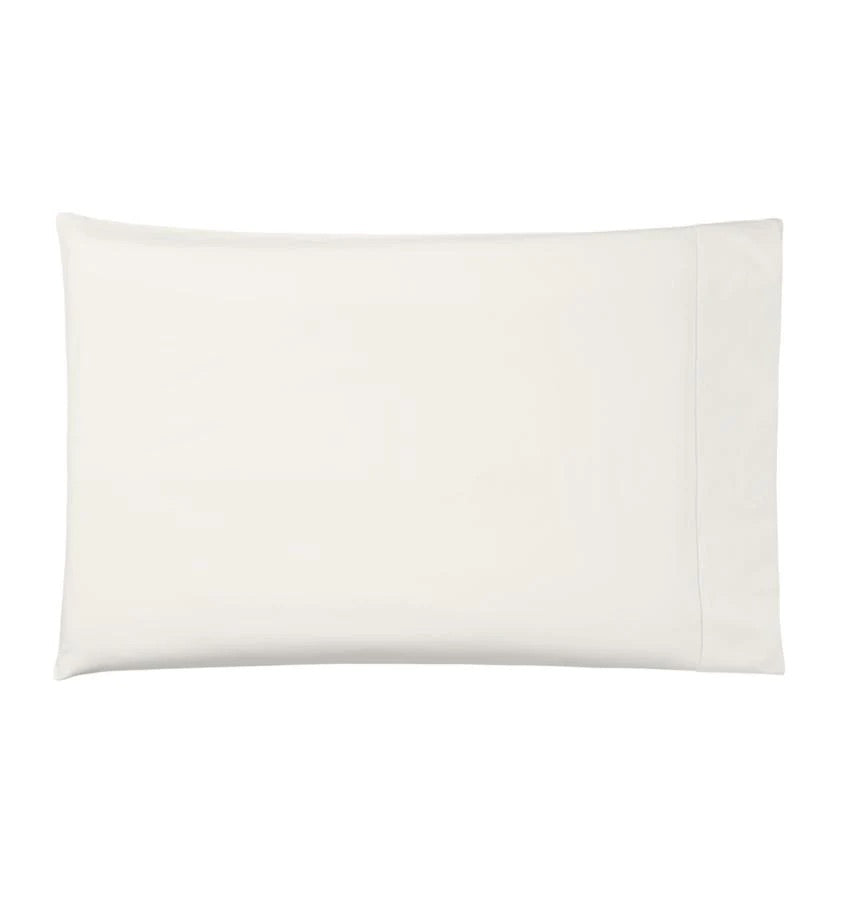 Image of Sferra Giza Percale pillowcase in color Ivory.