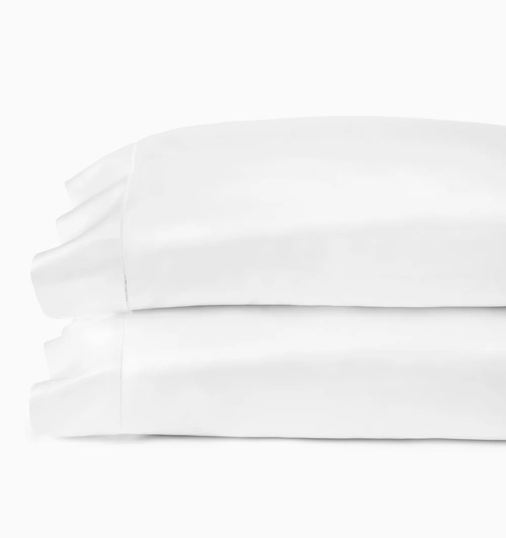 Image of Sferra Giza45 Sateen pillowcases White.