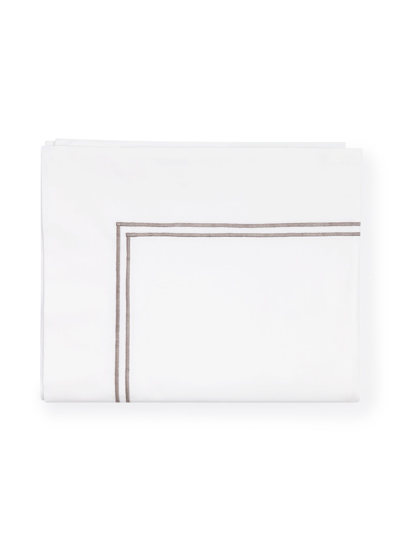 Image of Sferra Grande Hotel flat sheet in color White grey.