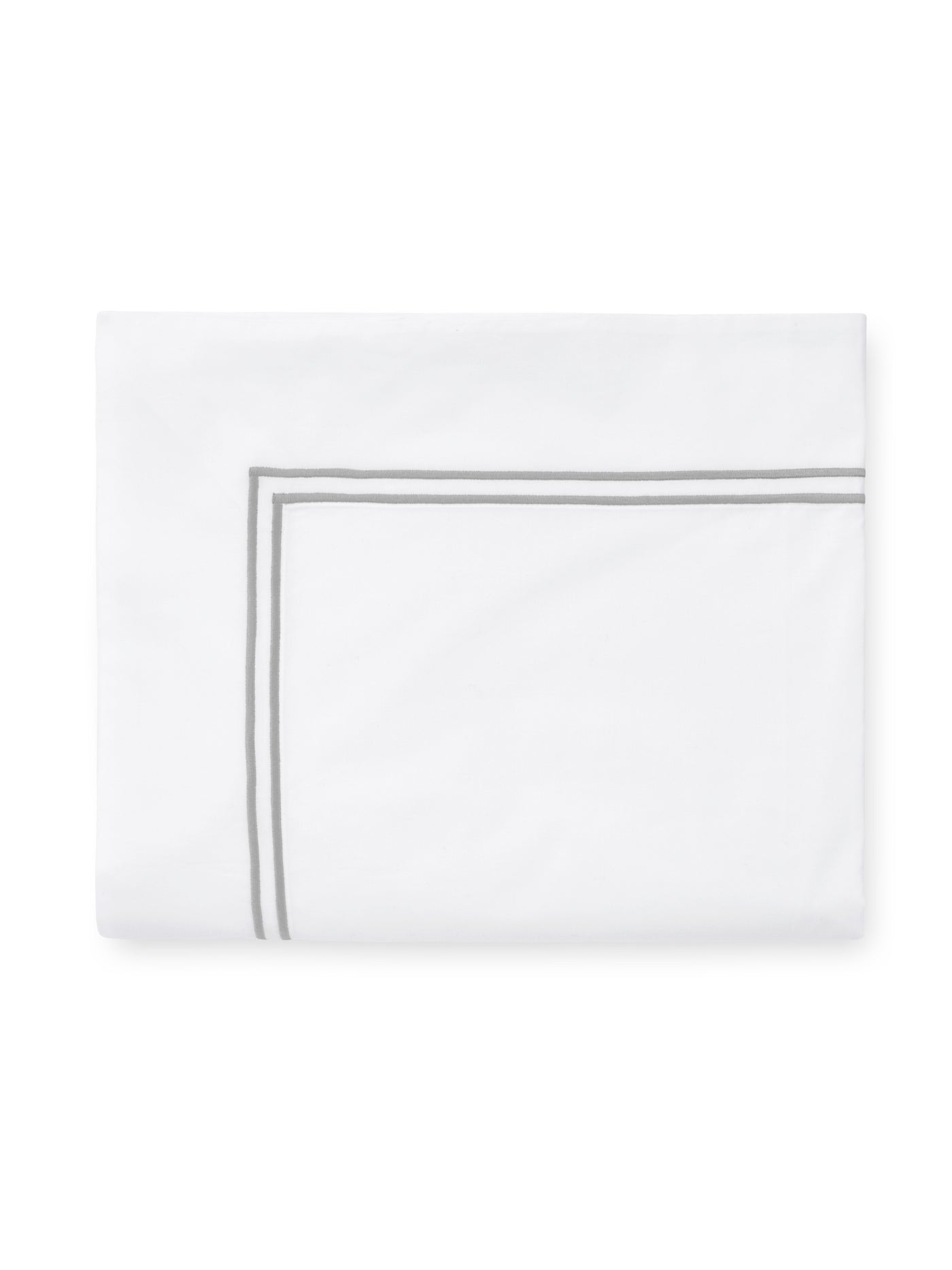 Image of Sferra Grande Hotel flat sheet in color White Silver.