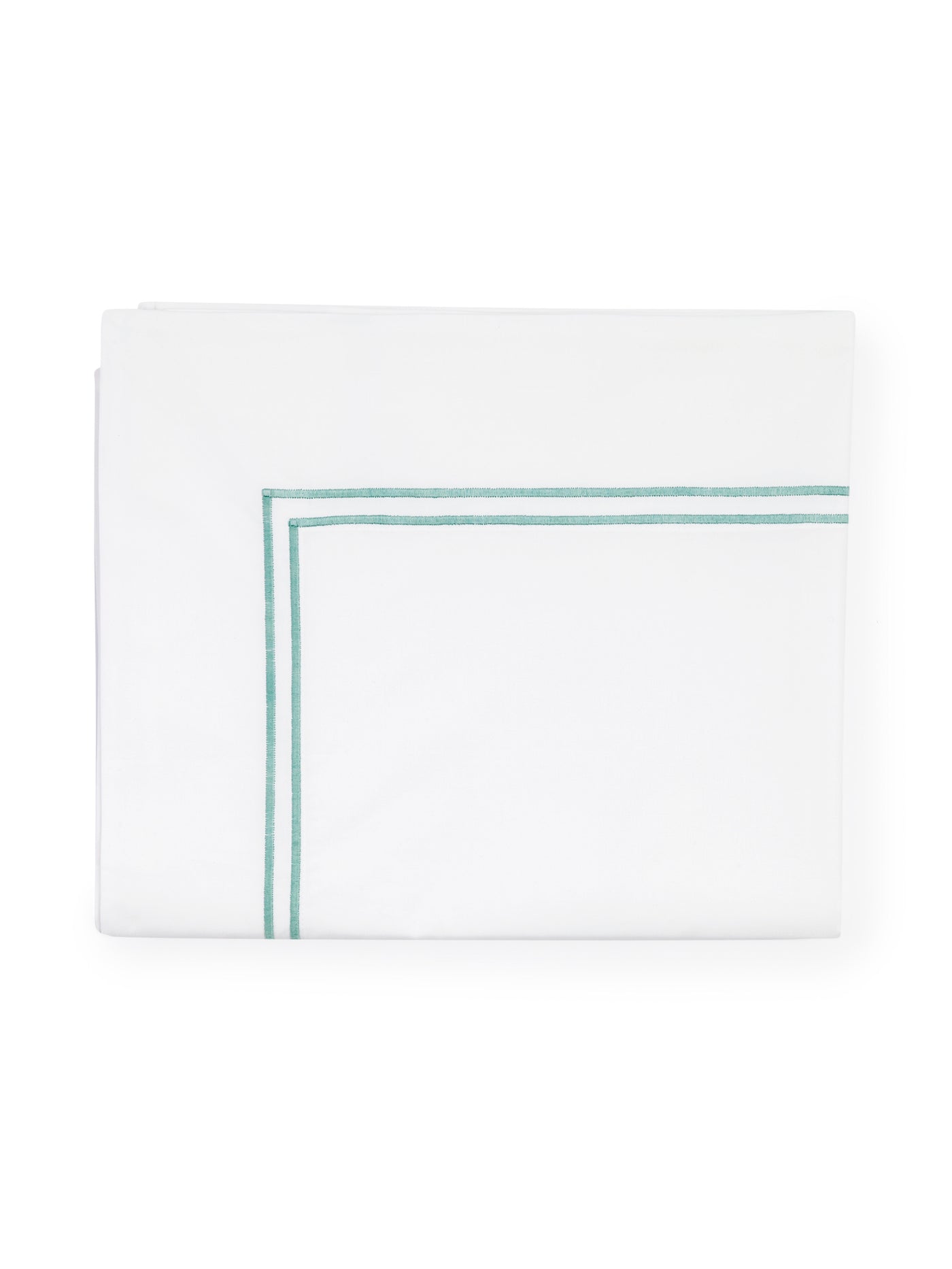 Image of Sferra Grande Hotel flat sheet in color White aqua.