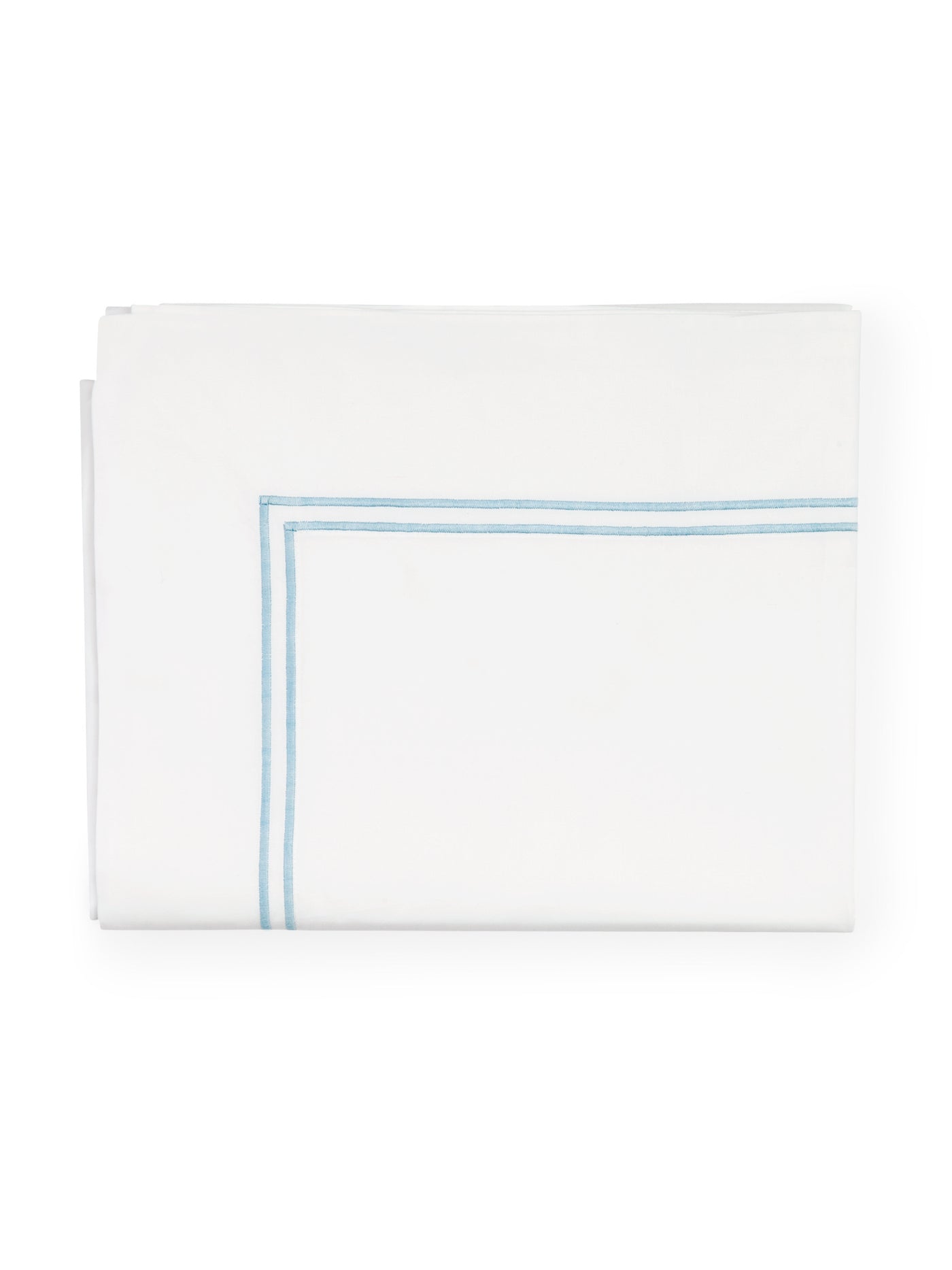 Image of Sferra Grande Hotel flat sheet in color White blue.