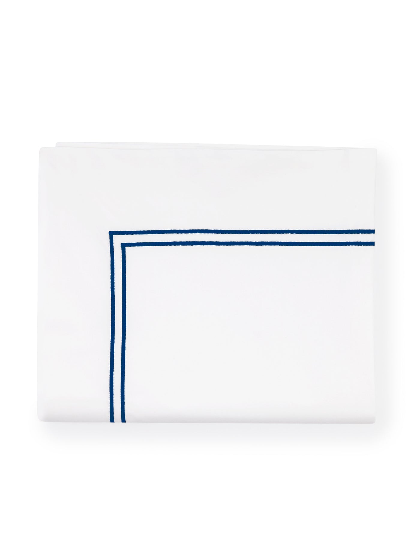 Image of Sferra Grande Hotel flat sheet in color White navy.