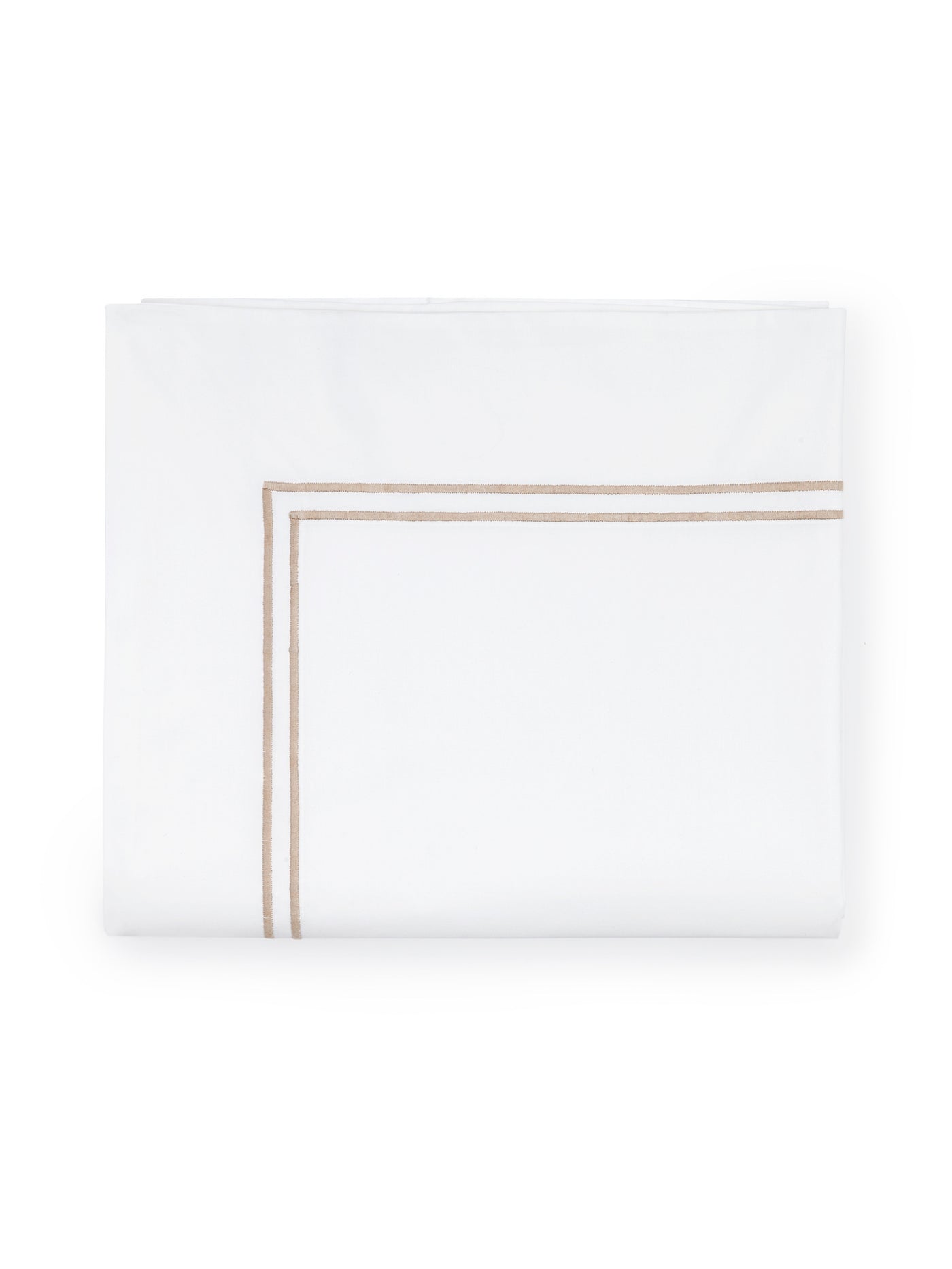 Image of Sferra Grande Hotel flat sheet in color White taupe.