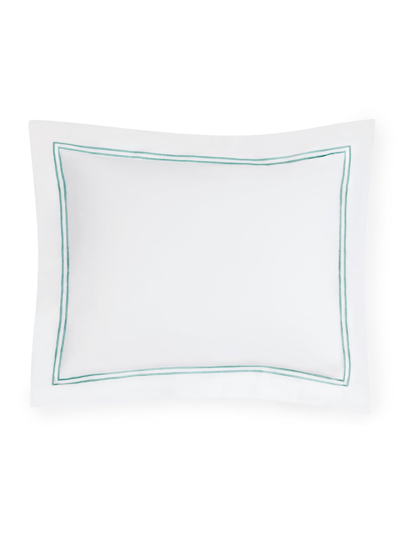 Image of Sferra Grande Hotel pillow sham in color White aqua.