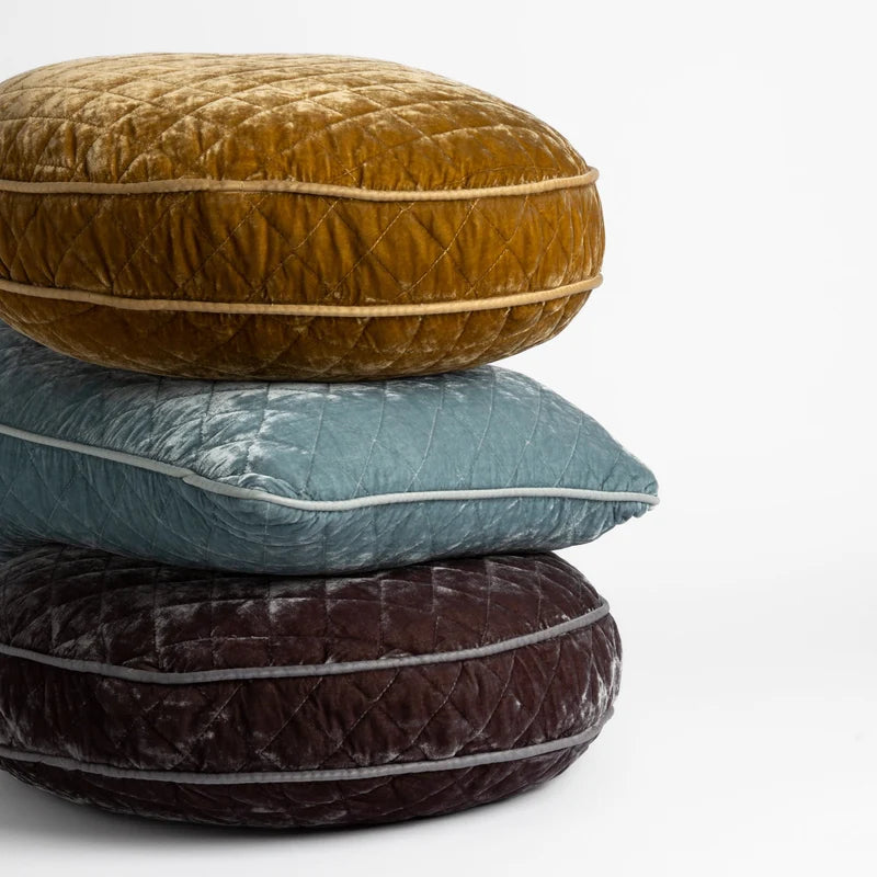 Silk Velvet | Quilted Throw Pillow