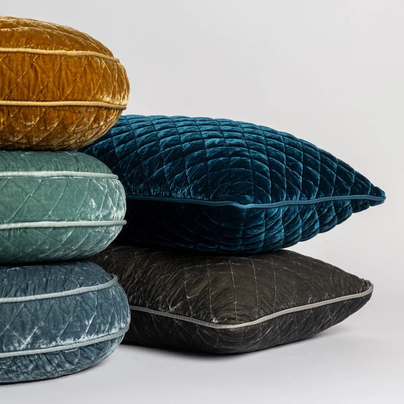 Silk Velvet | Quilted Throw Pillow
