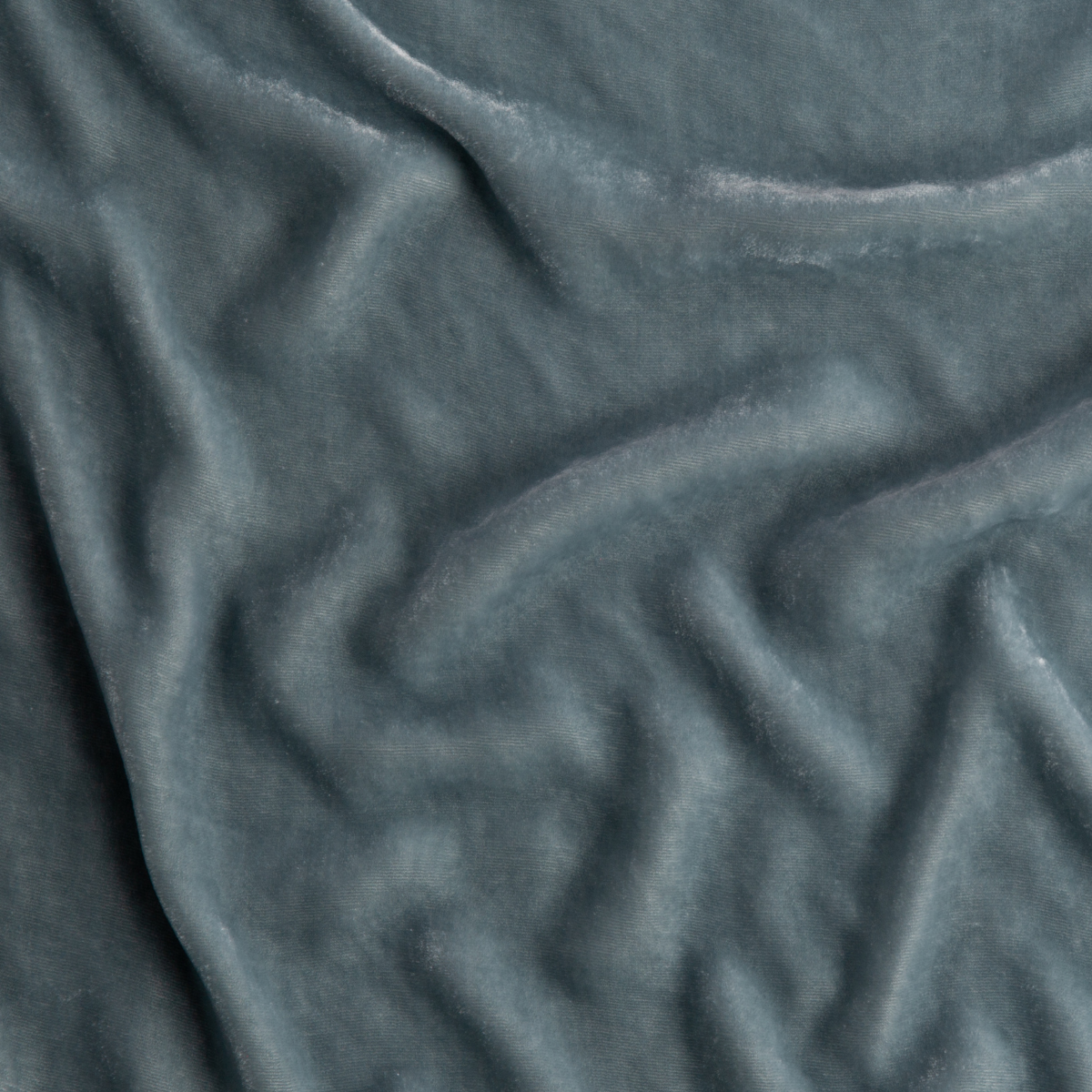 Close-up of Bella Notte Loulah blanket in Cloud, showing soft velvet drape and folds.