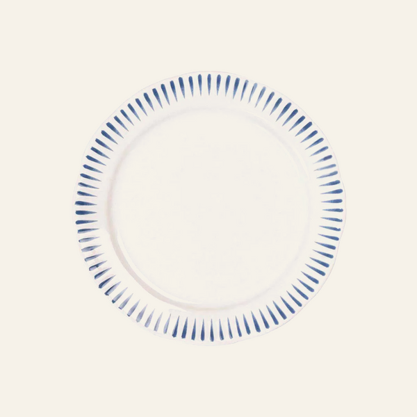 Photo of the Sitio Stripe | Side/Cocktail Plate Set ensemble.
