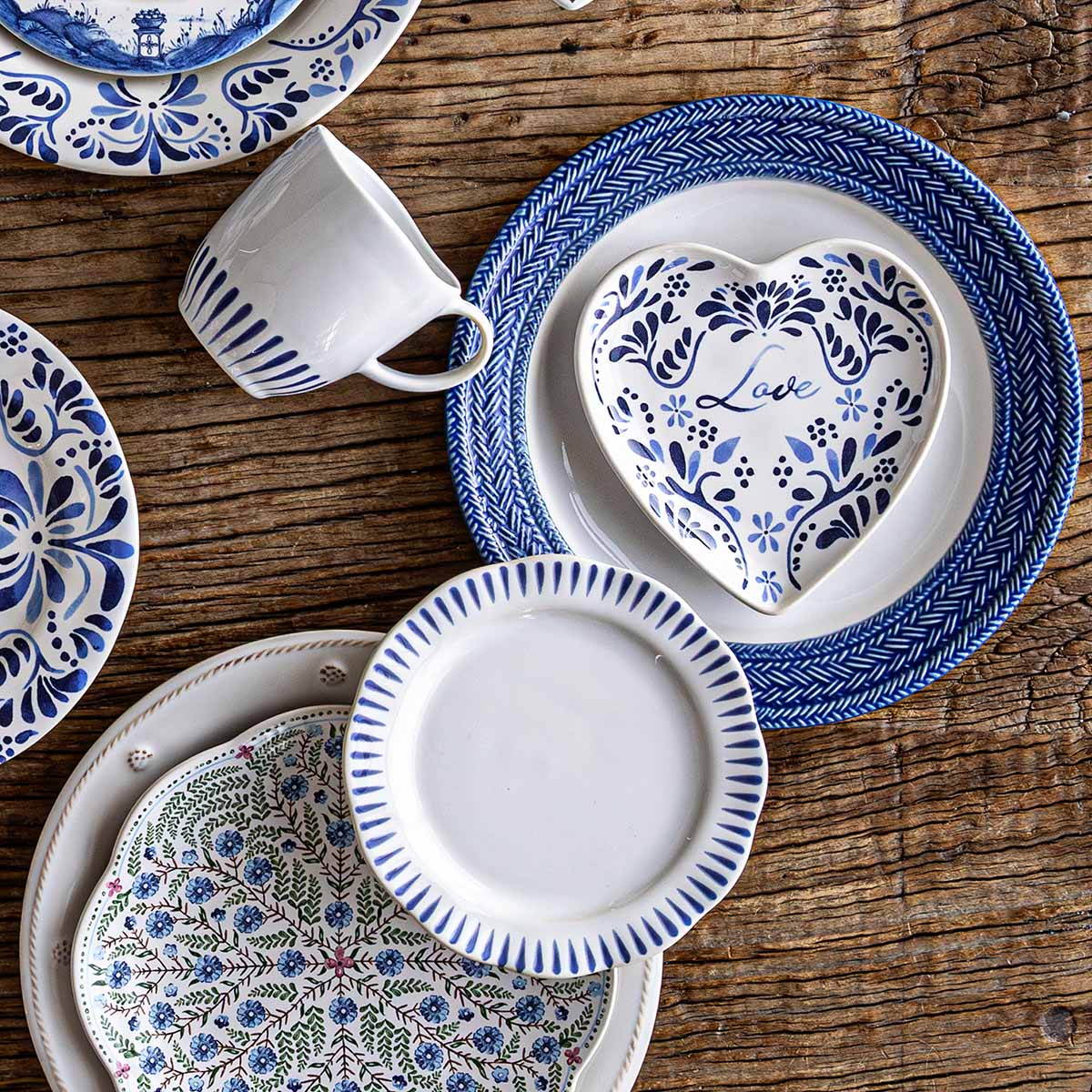 Sitio Stripe | Side/Cocktail Plate Set