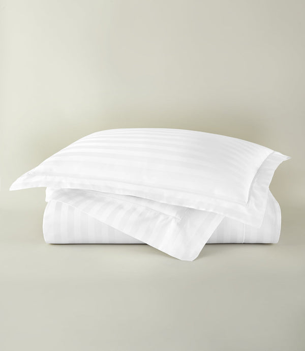 Photo of the Soprano Stripe | Duvet Cover ensemble.