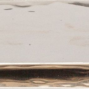 Pigeon & Poodle Stanford polished silver nesting tray, angled view showing reflective rim detail.