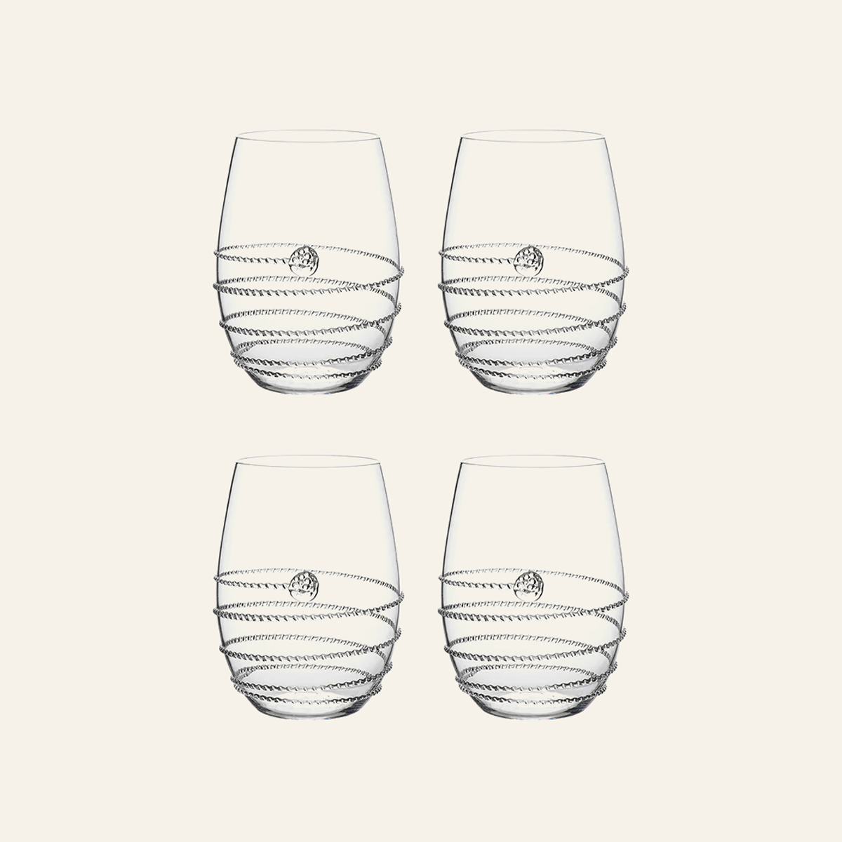 Amalia | Stemless White Wine Glass Set