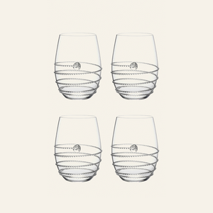 Photo of the Amalia | Stemless White Wine Glass Set ensemble.
