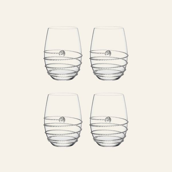 Photo of the Amalia | Stemless White Wine Glass Set ensemble.