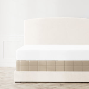 Photo of the Stria | Box Spring Cover ensemble.