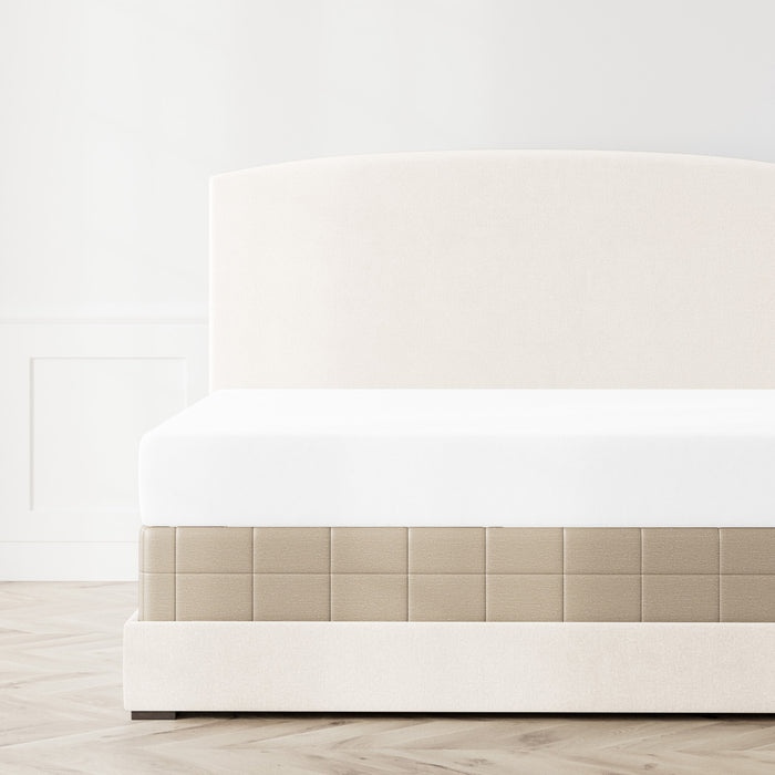 Photo of the Stria | Box Spring Cover ensemble.