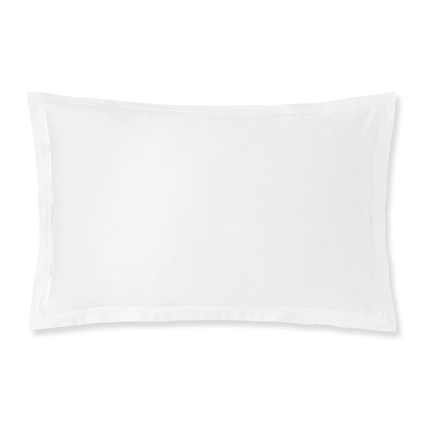 Amalia Home Collection Sublime white cotton pillow sham with tailored flange border.