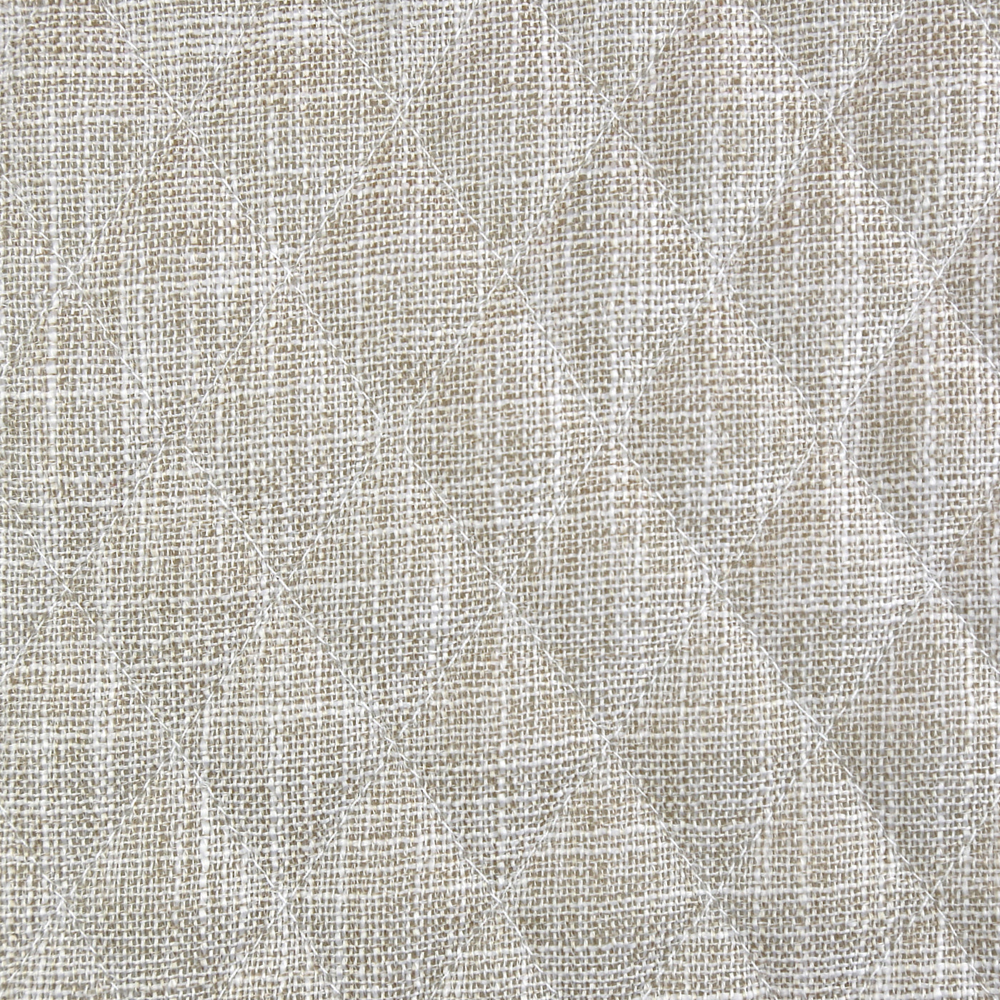 Close-up of Ann Gish Faux coverlet in flax, showing natural linen-like woven texture.