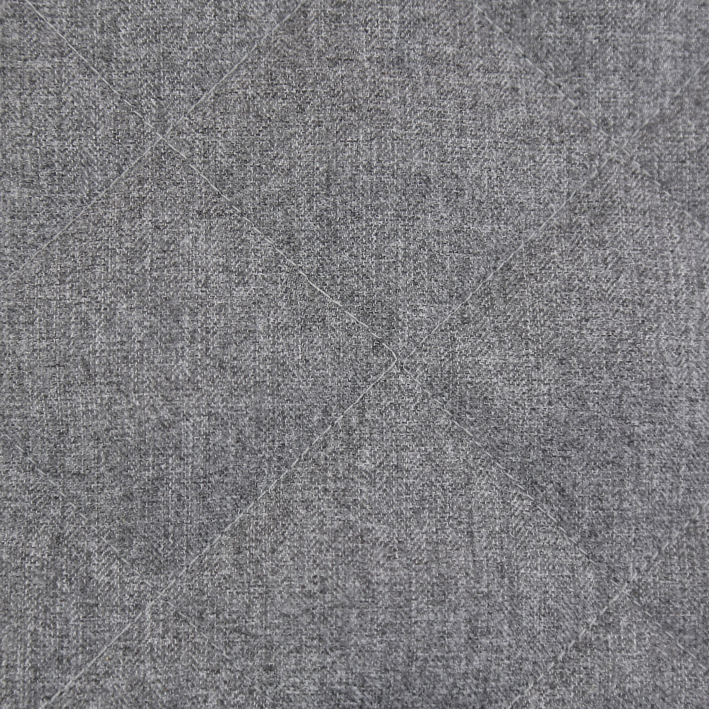 Close-up of Ann Gish Flannel coverlet in charcoal grey, showing diamond-stitched quilted texture.