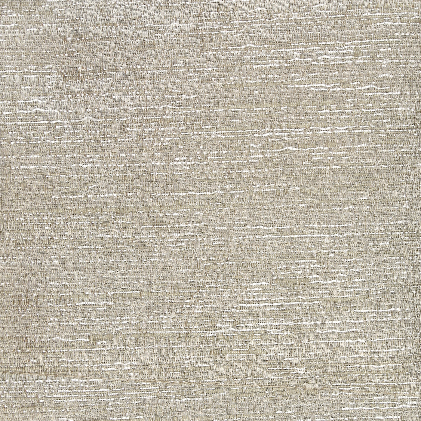 Close-up of Ann Gish Stria fabric in champagne, showing horizontal slub weave texture.