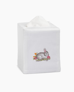 Photo of the Bunny Gray Tissue Box Cover ensemble.