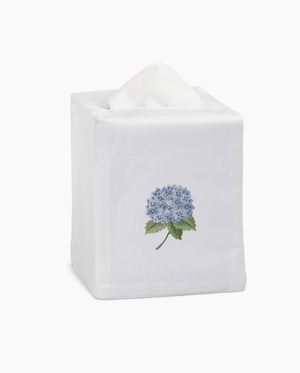 Photo of the Hydrangea Blue Tissue Box Cover ensemble.
